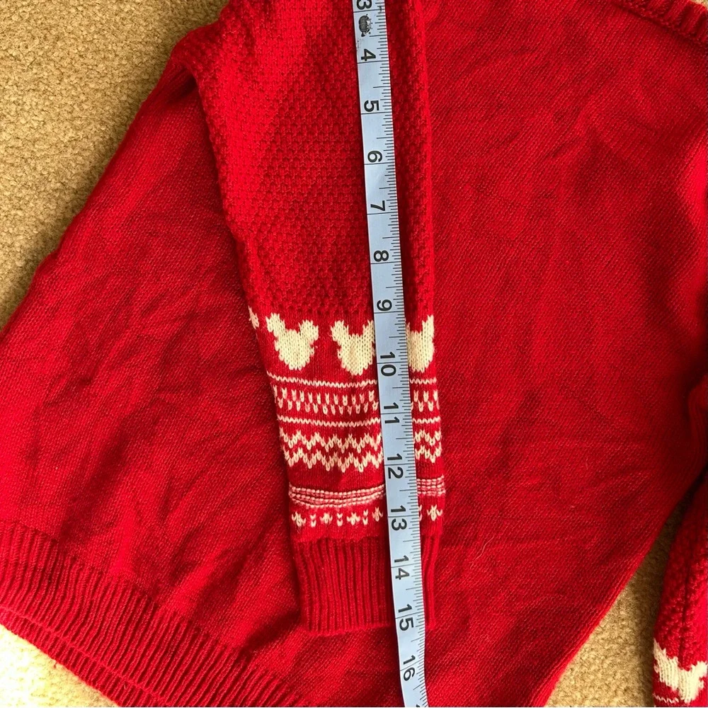 Disney by Next Vibrant Red Knit Mickey Mouse Kid's Sweater Size 6-7 - Picture 10 of 12